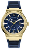 Salvatore Ferragamo SFHY02822 F-80 Men's Watch – Blue Dial & Blue Rubber Strap