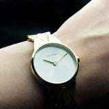 Calvin Klein K6E23546 Snake Women's Watch – Silver Dial & Yellow Gold Steel Strap