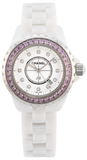 Chanel J12 H2010 Women's Watch – White Ceramic Dial with Sapphire Bezel & Steel Strap