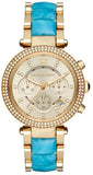 Michael Kors MK6364 Parker Women's Watch – Gold Dial & Two-Tone Steel Bracelet