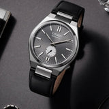 Citizen Tsuyosa NK5010-01H Men's Automatic Watch – Grey Dial with Black Leather Strap