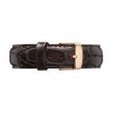 Daniel Wellington Classic York White Dial Brown Leather Strap Watch For Men - DW00100011