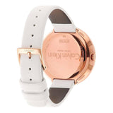 Calvin Klein Chic White Dial White Leather Strap Watch for Women - K7N236K2