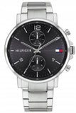 Tommy Hilfiger 1710413 Daniel Men's Watch – Black Dial & Silver Steel Bracelet