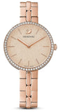 Swarovski 5517800 Cosmopolitan Diamond Powder Women's Watch – Gold Dial & Rose Gold-Tone Steel Strap