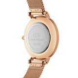 Daniel Wellington Classic Petite Melrose White Dial Rose Gold Mesh Bracelet Watch For Women - DW00100163