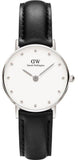 Daniel Wellington DW00100068 Classy Sheffield Women's Watch – White Dial & Black Leather Strap