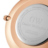 Daniel Wellington Petite Melrose Black Dial Rose Gold Mesh Strap Watch For Women - DW00100303