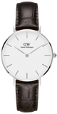 Daniel Wellington DW00100241 Classic Petite Reading Women’s Watch – White Dial with Black Leather Strap