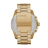 Diesel Mr Daddy 2.0 Chronograph Black Dial Gold Steel Strap Watch For Men - DZ7333