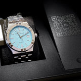 Maurice Lacroix AI6008 Aikon Automatic Men’s Watch – Sky Blue Dial & Silver Steel Strap