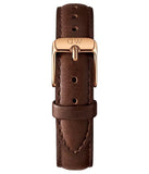 Daniel Wellington Classic Petite Bristol Black Dial Brown Leather Strap Watch For Women - DW00100221