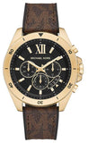 Michael Kors MK8849 Brecken Chronograph Quartz Men's Watch – Black Dial & Brown Leather Strap