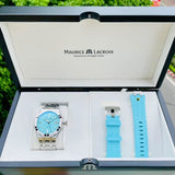 Maurice Lacroix AI6008 Aikon Automatic Men’s Watch – Sky Blue Dial & Silver Steel Strap