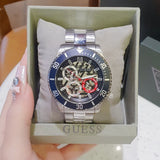 Guess GW0488G1 Axle Men's Watch – Black Dial & Silver Steel Strap with Multifunction