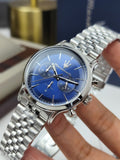 Maserati R8873618024 Epoca Chronograph Men's Watch – Blue Dial & Silver Steel Strap
