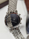 Maserati R8873618024 Epoca Chronograph Men's Watch – Blue Dial & Silver Steel Strap
