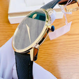 Movado 0607195 Museum Classic Quartz Men's Watch – Black Dial & Black Leather Strap