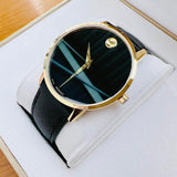 Movado 0607195 Museum Classic Quartz Men's Watch – Black Dial & Black Leather Strap