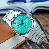 Tissot T137.207.11.091.01 PRX Powermatic 80 Men's Watch – Light Green Dial & Silver Steel Strap