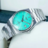 Tissot T137.407.11.091.01 PRX Powermatic 80 Men's Watch – Mint Green Dial & Silver Steel Strap