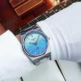 Tissot T137.407.11.351.01 PRX Powermatic 80 Men's Watch – Gradient Blue Dial & Silver Steel Strap