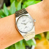 Tissot T137.207.11.111.00 PRX Powermatic 80 Men's Watch – White Dial & Silver Steel Strap
