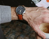 Fossil FS5791 Neutra Chronograph Men’s Watch – Blue Dial & Brown Leather Strap