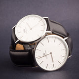 Daniel Wellington Classic Sheffield DW00100020 Men's Watch – White Dial with Black Leather Strap