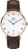 Daniel Wellington DW00100094 Dapper Bristol Women's Watch – White Dial & Brown Leather Strap