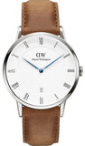 Daniel Wellington DW00100116 Dapper Durham Men's Watch – White Dial & Brown Leather Strap