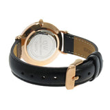 Daniel Wellington Petite Sheffield White Dial Black Leather Strap Watch For Women - DW00100174