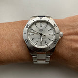 Tag Heuer Aquaracer Professional 200 Quartz Silver Dial Silver Steel Strap Watch for Men - WBP1111.BA0627