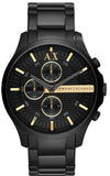 Armani Exchange Hampton AX2164 Men's Chronograph Watch – Black Dial with Black Stainless Steel Strap