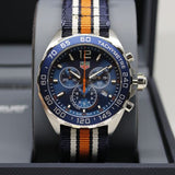 Tag Heuer Formula 1 Chronograph 43mm Blue Dial NATO Strap Watch for Men - CAZ1014.FC8196