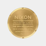 Nixon Sentry Chrono Black Dial Gold Steel Strap Watch for Men - A386-510