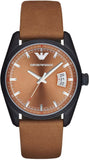 Emporio Armani AR6080 Sportivo Analog Men's Watch – Brown Dial & Brown Leather Strap