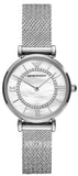 Emporio Armani AR11319 Gianni T-Bar Quartz Women's Watch – Mother of Pearl Dial with Silver Mesh Bracelet