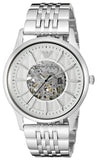 Emporio Armani AR1945 Meccanico Skeleton Men's Watch – Silver Dial & Silver Steel Strap