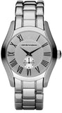 Emporio Armani AR0647 Classic Quartz Men's Watch – Silver Dial & Silver Steel Strap