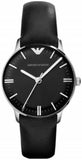 Emporio Armani AR1600 Classic Quartz Women's Watch – Black Dial & Black Leather Strap