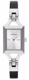 Emporio Armani AR7372 Chiara Analog Women's Watch – Silver Dial & Black Leather Strap