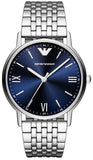 Emporio Armani AR80010 Kappa Quartz Men's Watch – Blue Dial & Silver Steel Strap