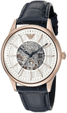 Emporio Armani AR1947 Meccanico Automatic Men's Watch – White Dial & Blue Leather Strap