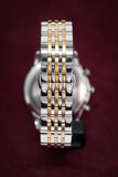 Emporio Armani Beta Chronograph Grey Dial Two Tone Steel Strap Watch For Men - AR1864