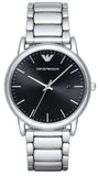 Emporio Armani AR2499 Luigi Quartz Men's Watch – Black Dial & Silver Steel Strap