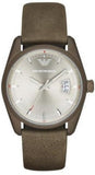 Emporio Armani AR6079 Sportivo Quartz Men's Watch – Silver Dial & Brown Leather Strap
