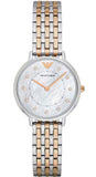 Emporio Armani AR2508 Gianni T Bar Women's Watch – Mother of Pearl Dial & Two-Tone Steel Strap