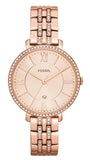 Fossil ES3546 Jacqueline Women's Watch – Rose Gold Dial & Rose Gold Steel Strap