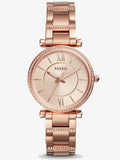 Fossil ES4301 Carlie Women's Watch – Rose Gold Dial & Rose Gold Steel Bracelet